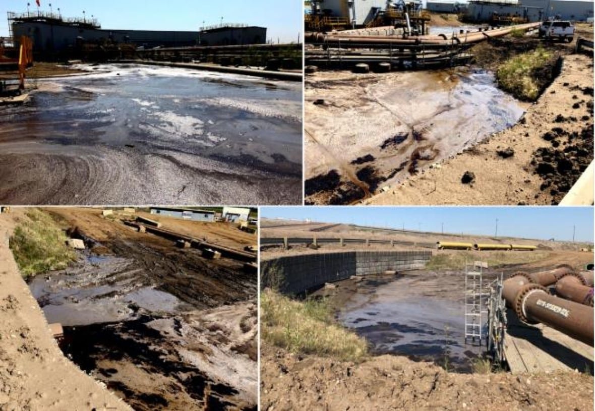 cnrl-full-recovery Views of part of the spill footprint Aug. 5, 2020, a spill of approximately 5000 cubic metres tailings slurry with “perfect recovery."