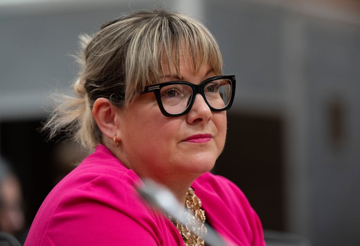 foreign-interference-20230511 Chief of staff to former Conservative prime minister Stephen Harper, Jenni Byrne waits to appear before the Procedure and House Affairs committee meeting Thursday, May 11, 2023 in Ottawa. THE CANADIAN PRESS/Adrian Wyld
