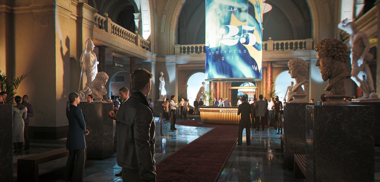 default-229 Screenshot from the video game showing a man entering a museum.
