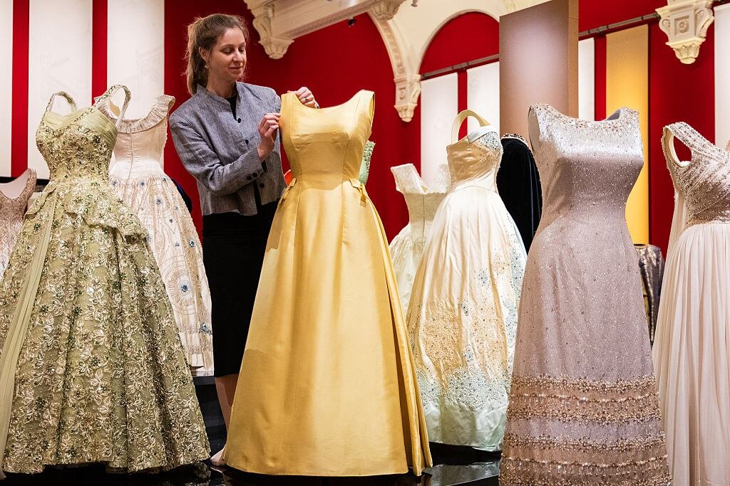 Display of Queen Elizabeth's fashion items